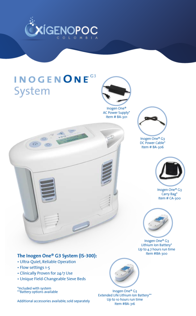 Inogen One G3 HF (High Flow) Oxigenopoc S.A.S